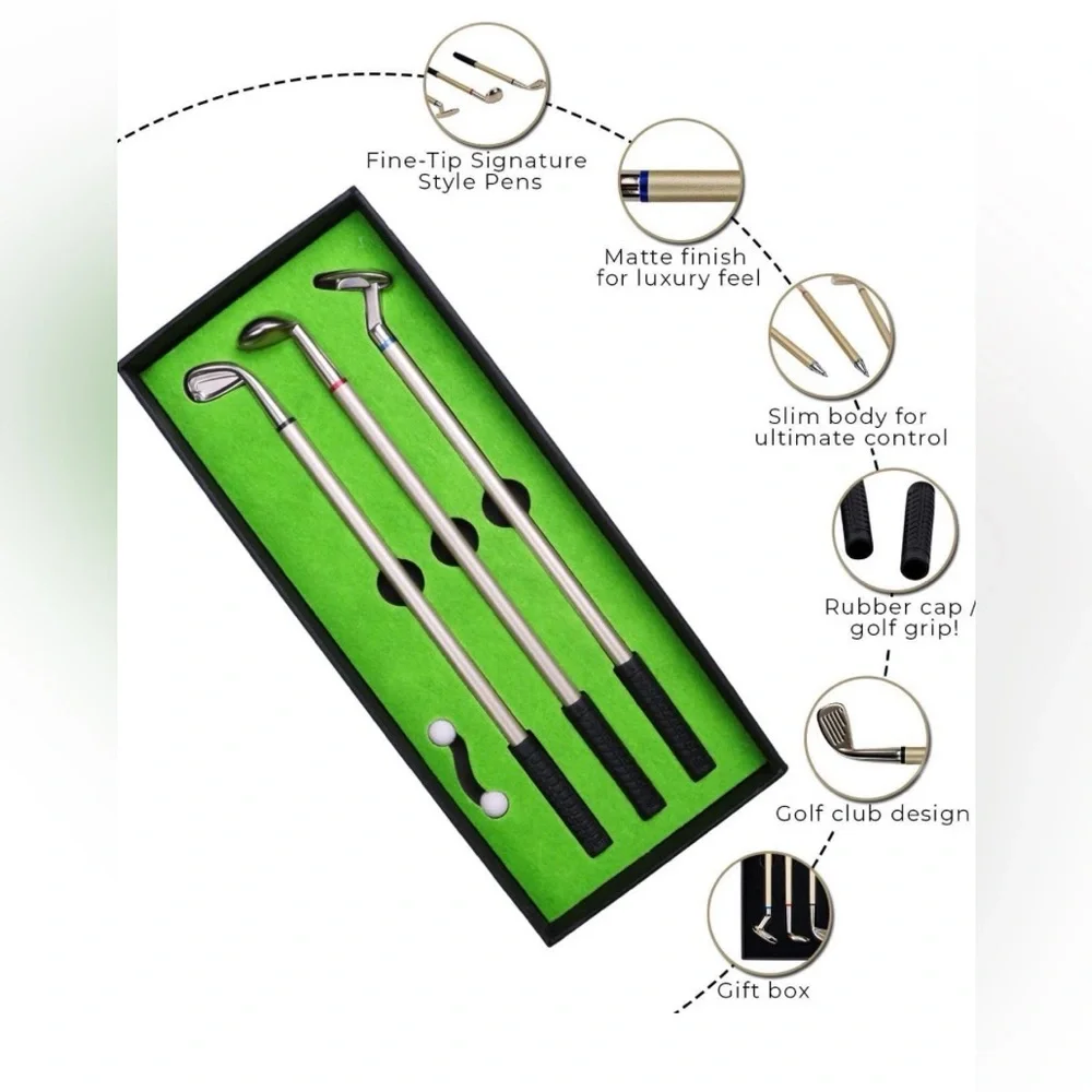 Golf Pen Desktop Games Funny Gifts for Golfers, Coworkers, Boss, Fathers Day New - Picture 3 of 5